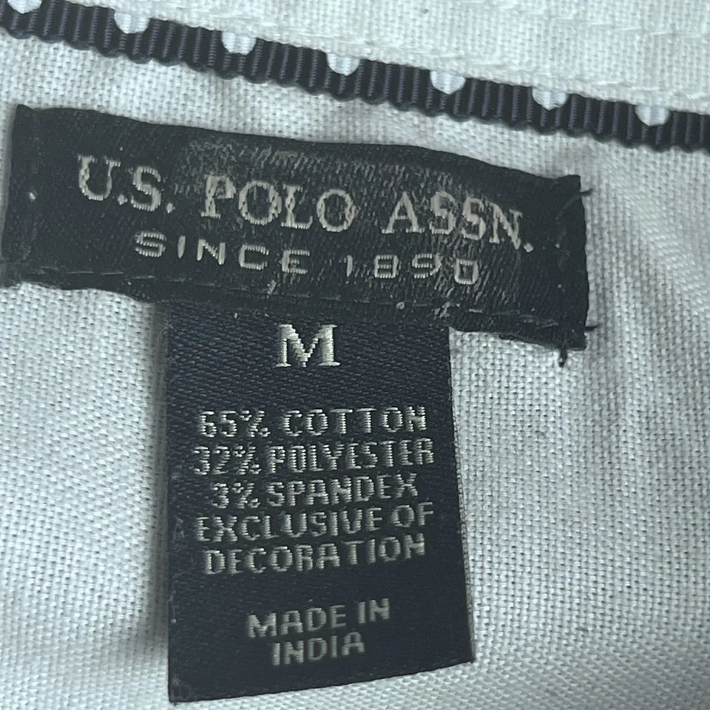 U.S. Polo Assn. Women's Botton Dn Long Sleeve Blue Collared Shirt SzM Pre-owned - Picture 7 of 8